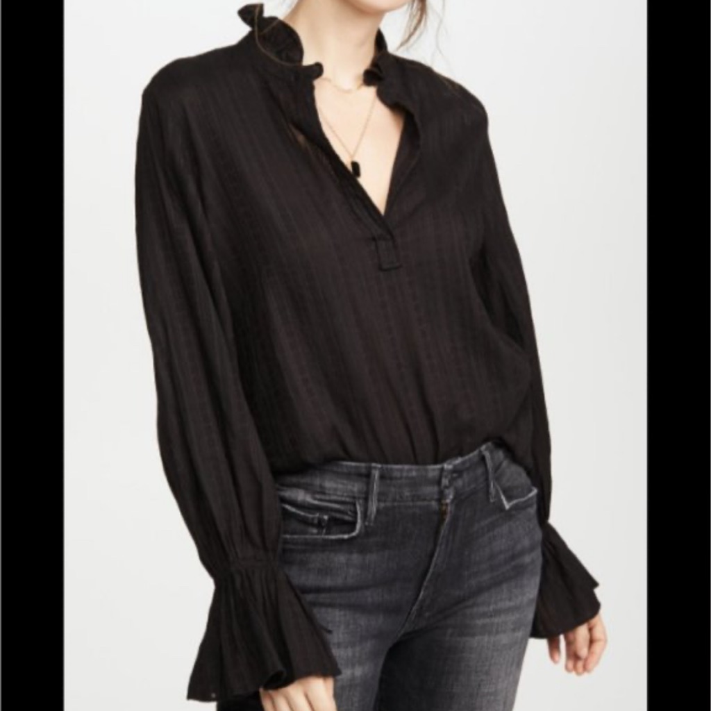 Nili Lotan Black Demi Top